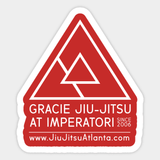 GRACIE JIU JITSU AT IMPERATORI on red Sticker